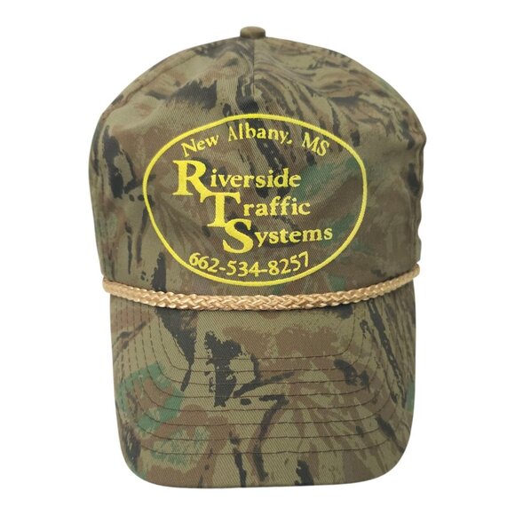 Riverside Traffic Systems Camo Rope Snapback Cap Trucker Baseball Hunting Hat - Picture 14 of 14
